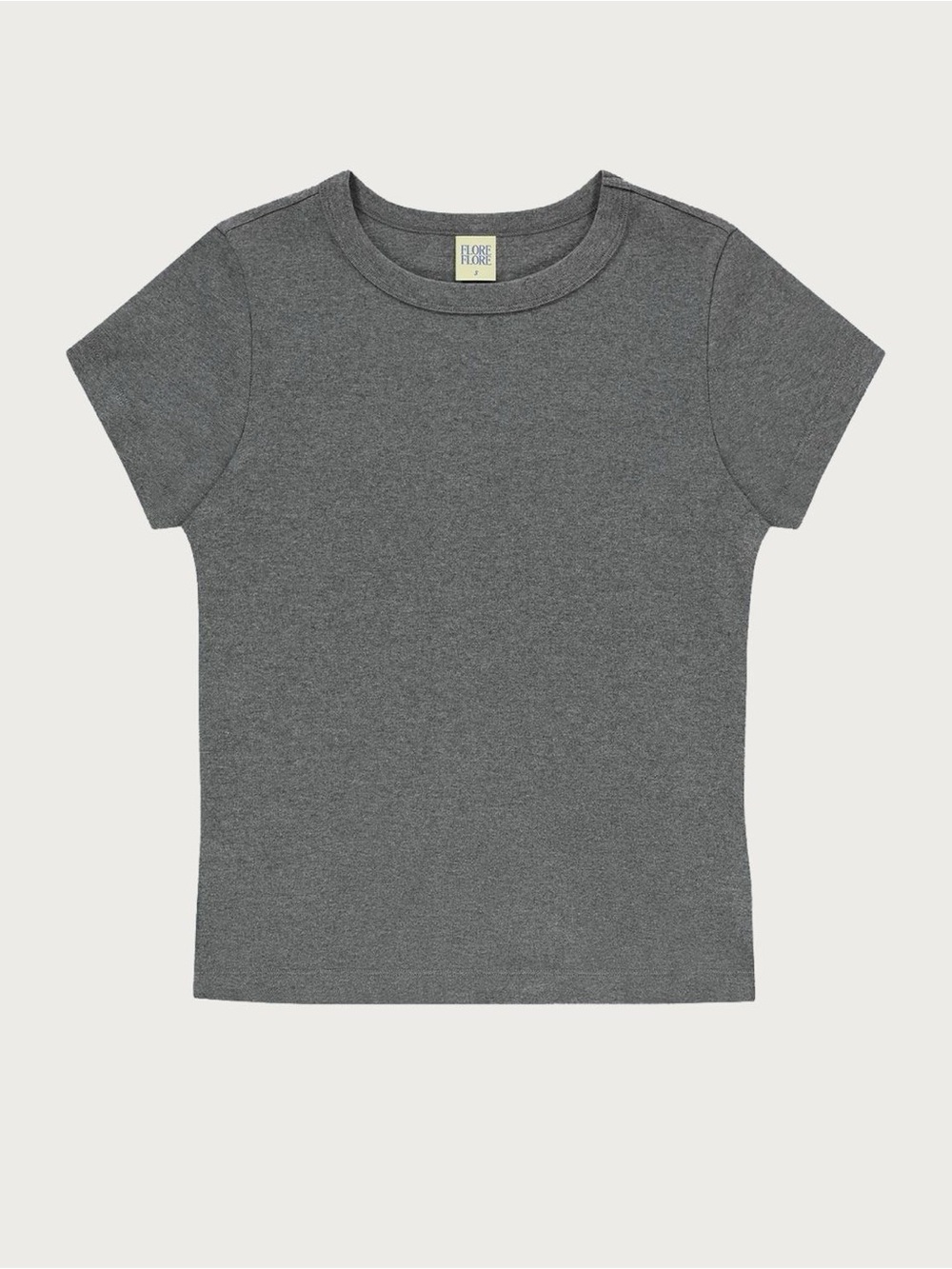 Flore Flore Car Baby Tee Short-Sleeve Crewneck Tee - Gray size M